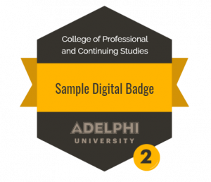 Sample of a Digital Badge: 依依社区 College of Professional and Continuing Studies